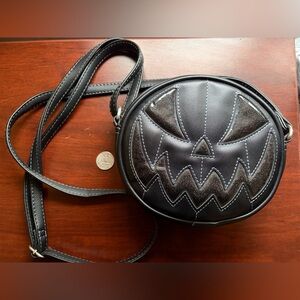 Black Pumpkin Face Crossbody Bag